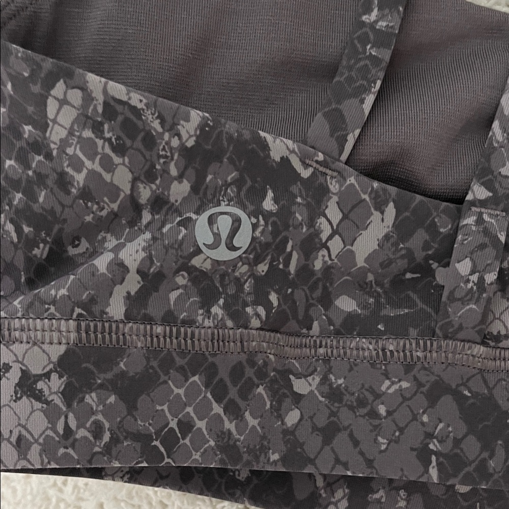 Lululemon Energy Bra - 4 - Gray Snake Print - Picture 6 of 7